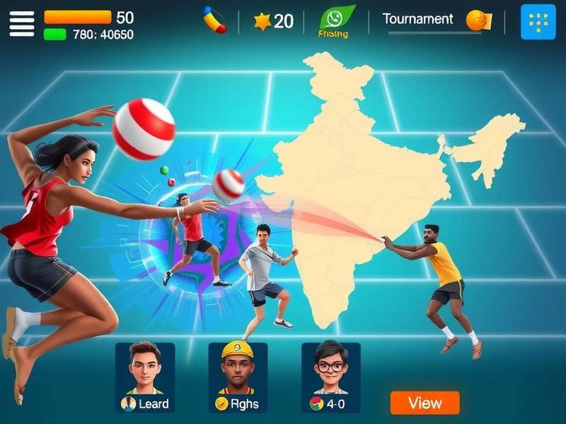 Volley Spice Rush gameplay screenshot showing characters in action